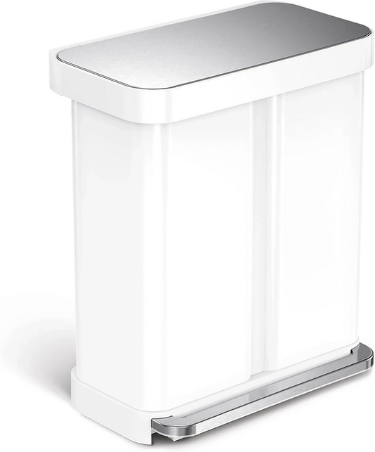 ✨Smart Rectangular Dual Compartment Recycling Kitchen Step Trash Can