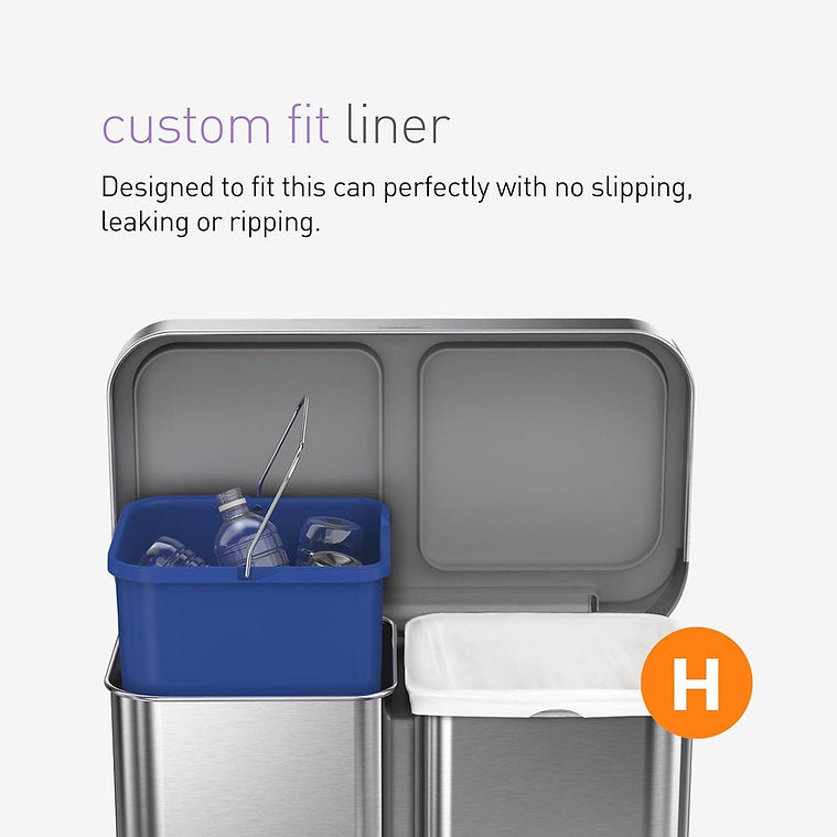 ✨Smart Rectangular Dual Compartment Recycling Kitchen Step Trash Can