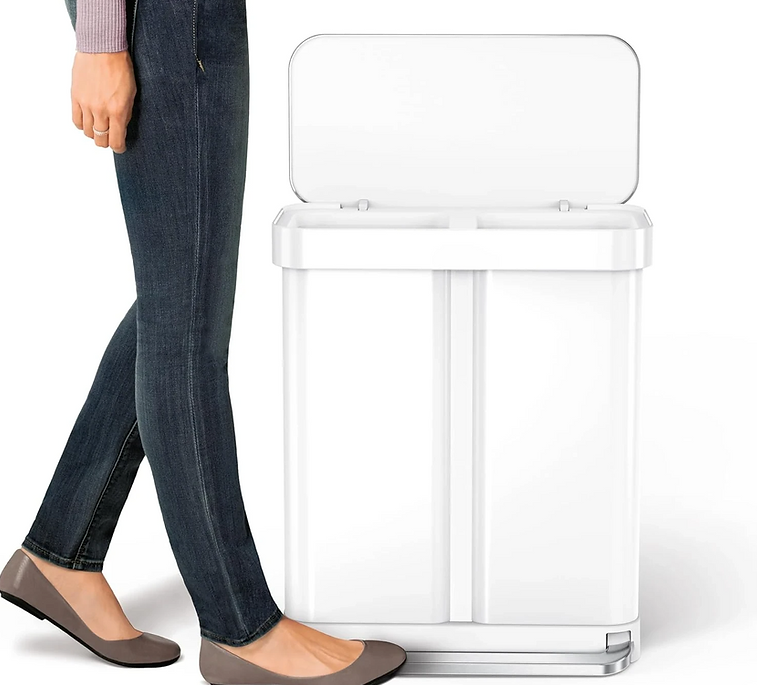 ✨Smart Rectangular Dual Compartment Recycling Kitchen Step Trash Can