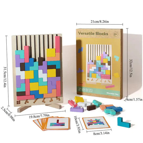 🌟3D Wooden Stacking Puzzle Toy Tetries🧩