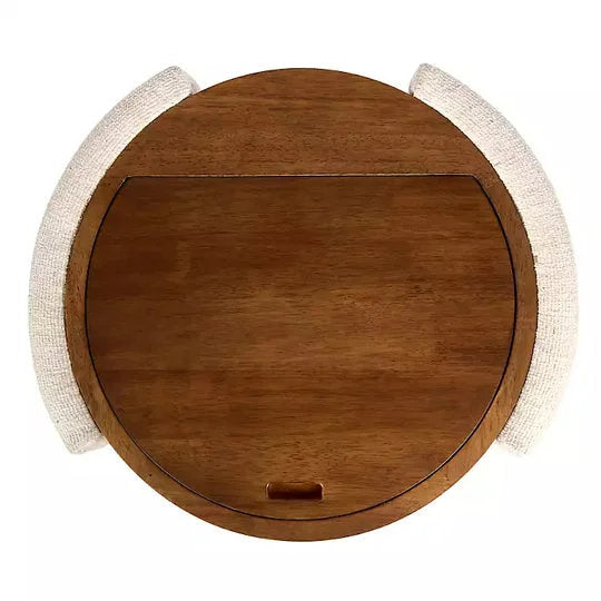 🎀Nora Ivory Chair and Mirror Vanity Set