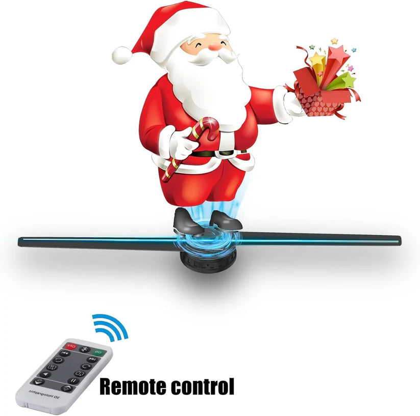 🎄🎅🏼3DhologramFan📽️,Portable Design for Store,Bar, Events, Trade Shows, Parties,Christmas Decorations🌟,Gift🎁