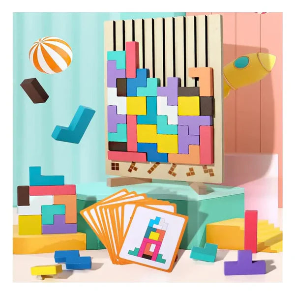 🌟3D Wooden Stacking Puzzle Toy Tetries🧩