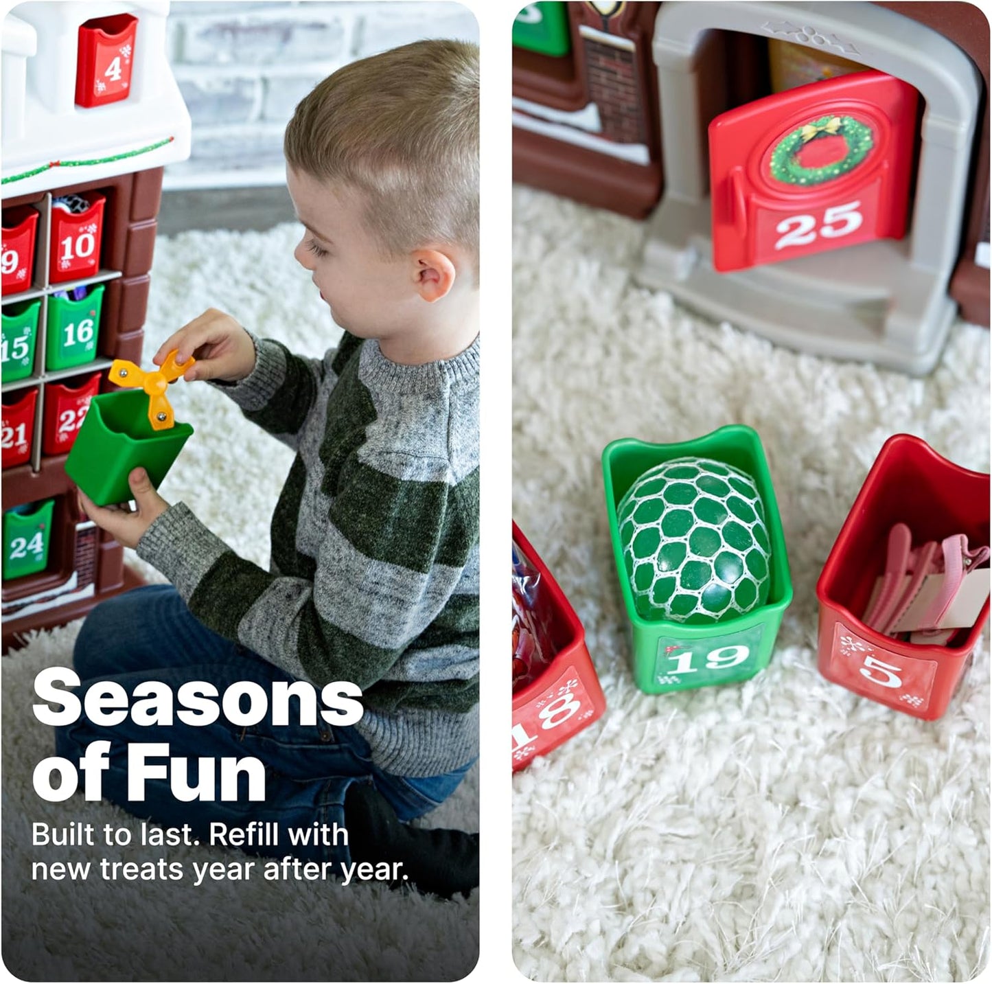 🎅Interactive Christmas toy for kids✨, includes 25 toys to replenish the trash can🎁