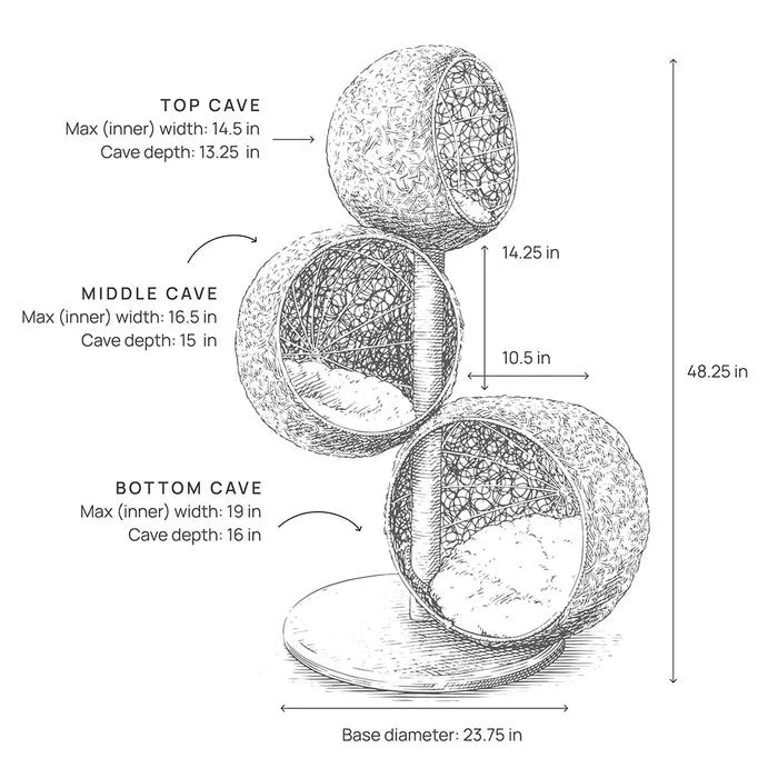 ✨Moon-Inspired🌙 Cat Tree with Floating Caves🐾