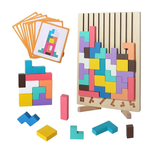 🌟3D Wooden Stacking Puzzle Toy Tetries🧩