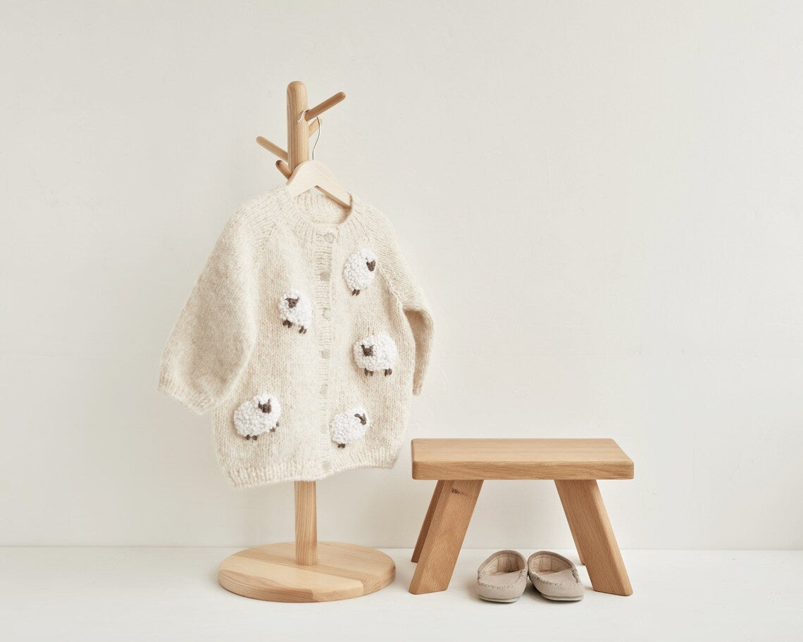 Kids Wooden Clothes Rack | Montessori Furniture | Toddler Coat Hanger Stand | 18M+