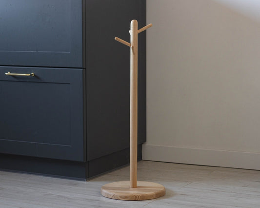 Kids Wooden Clothes Rack | Montessori Furniture | Toddler Coat Hanger Stand | 18M+