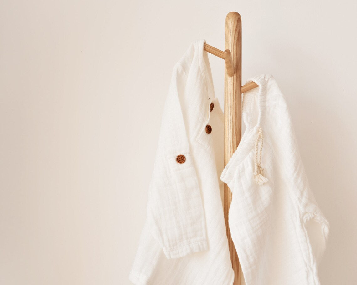 Kids Wooden Clothes Rack | Montessori Furniture | Toddler Coat Hanger Stand | 18M+