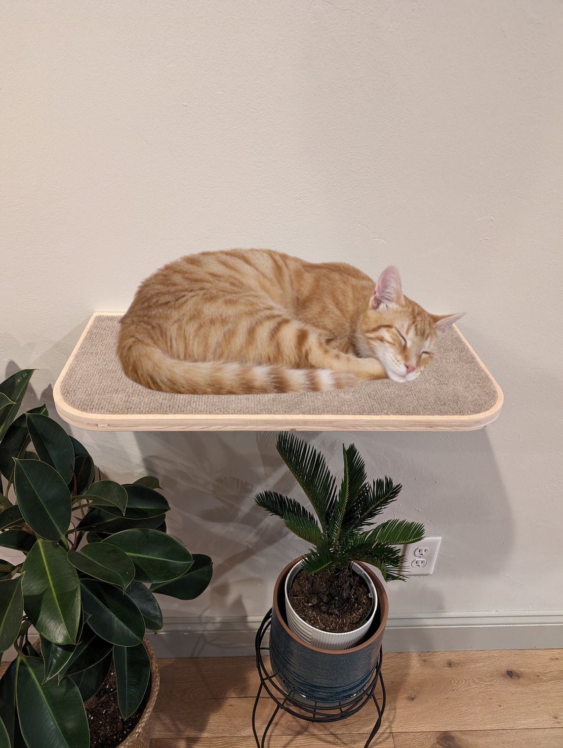 Cat wall mounted bed, shelf, platform, furniture. cat lounge | Contains one bed