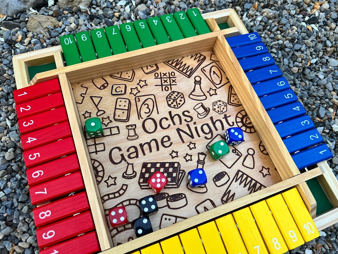 Shut The Box Board Game - Personalized Playing Zone