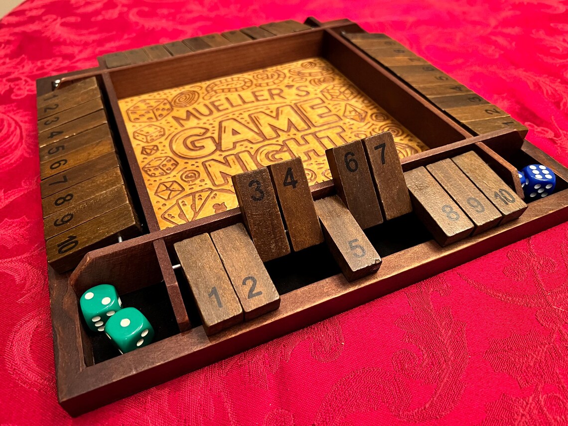 Shut The Box Board Game - Personalized Playing Zone