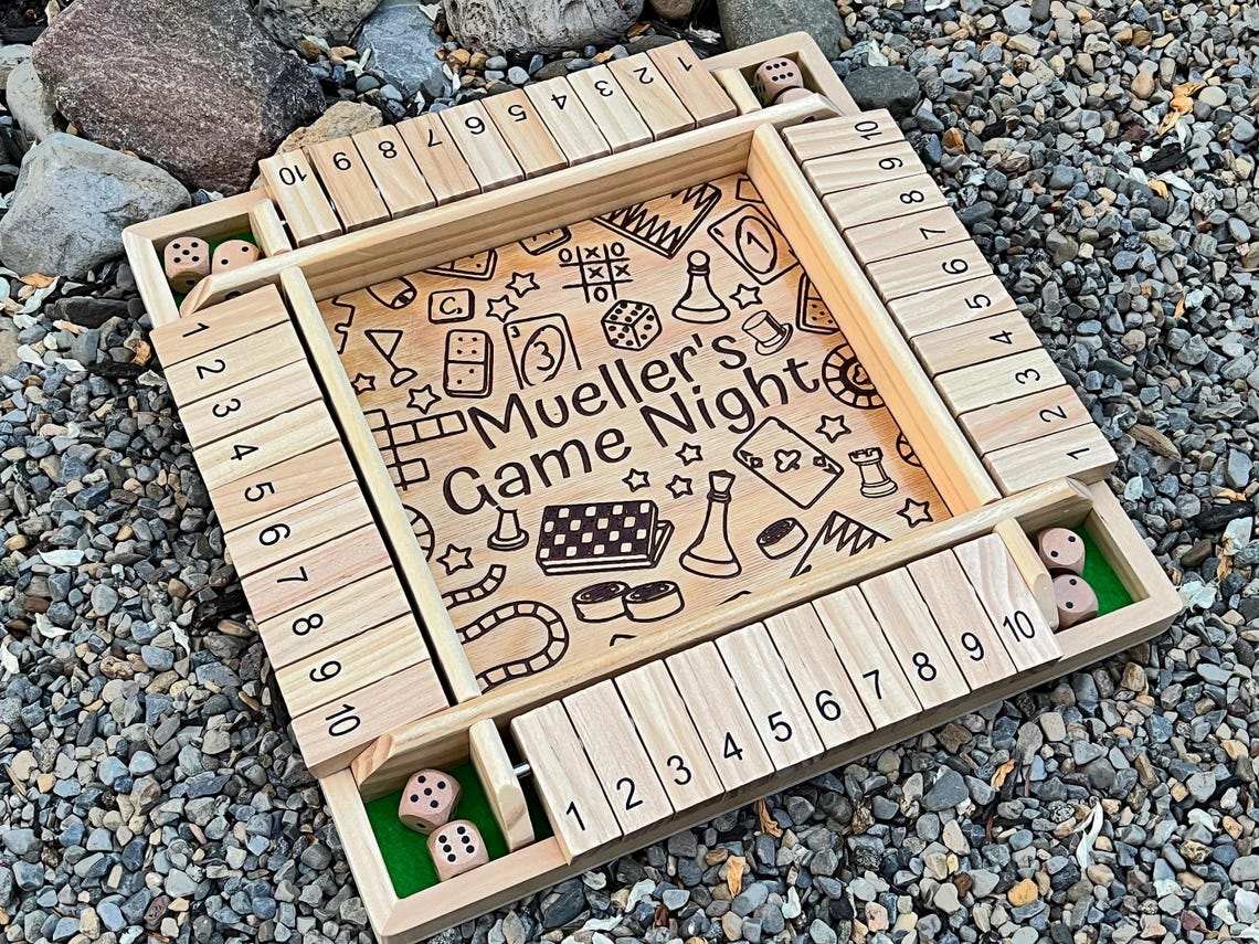Shut The Box Board Game - Personalized Playing Zone