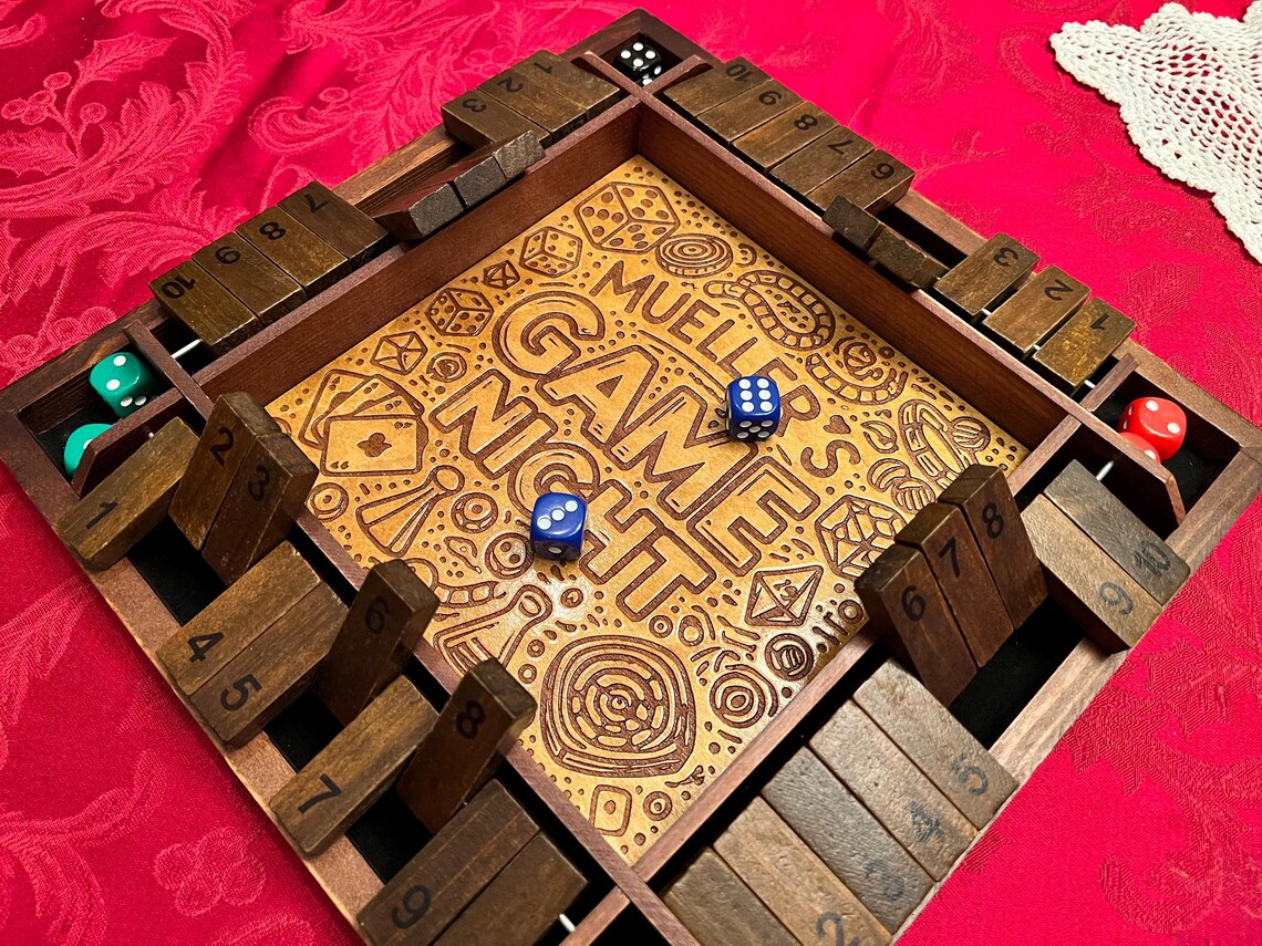 Shut The Box Board Game - Personalized Playing Zone