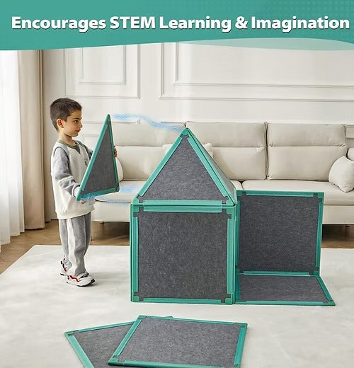 🏰Magnetic Fort Building Kit🧩 for Kids, STEM Building Creative Toy🎁🎨✨